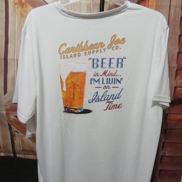 Caribbean Joe Beer in mind island time T NWT~2xl~UPF protection~quick dry - Picture 1 of 5